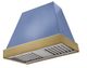 AGA Euclid 36" Carnaby Blue Wall Mounted Range Hood  with Antique Brass Trim-0