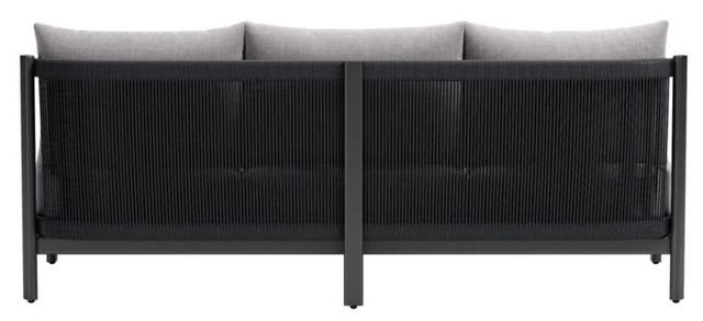 Zuo® Modern Horizon Black/Gray Aluminum Fabric Outdoor Sofa-3