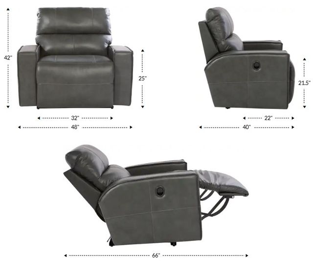 La-Z-Boy® Maddox Dove Gray Manual Reclining Chair and a Half-2