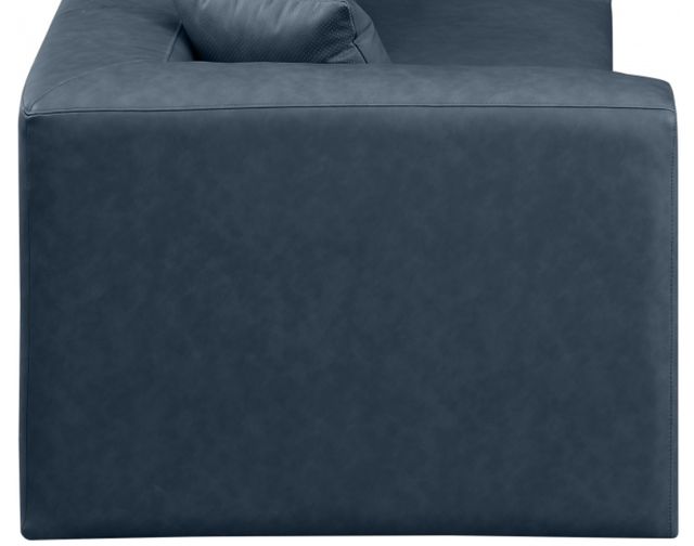 Meridian Furniture Cube 4-Piece Navy Blue Vegan Leather Modular Sofa-3