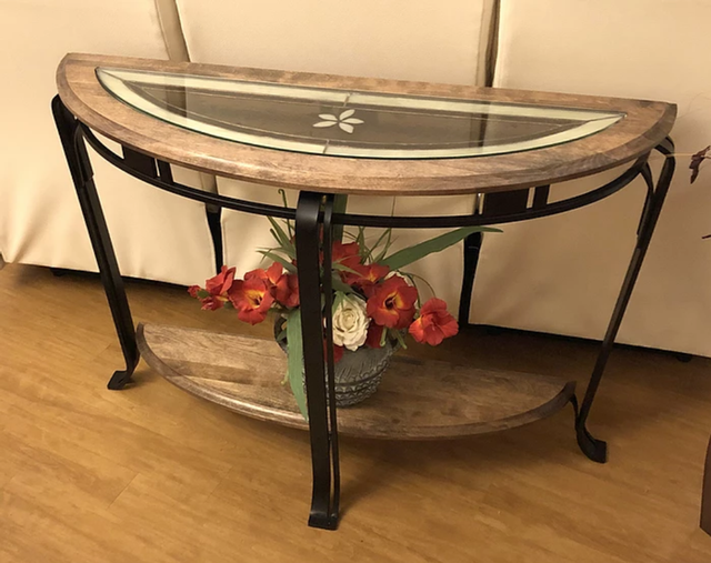 Forge Design Sevane Stained Glass Console Table-0