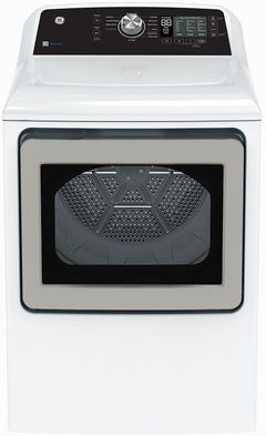 GE® 7.4 Cu. Ft. White Top Load Gas Dryer with SaniFresh Cycle