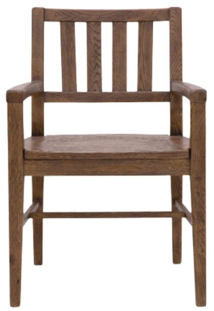 Hooker® Furniture Driftwood Worn Saddle Splatback Dining Arm Chair-1