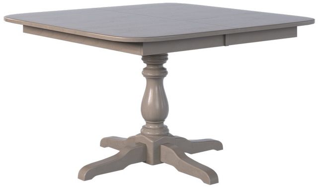 Country View Woodworking Customizable Urbana Venice 54" Cherry Top Dining Table with 2-Leaves and Brown Maple Base-0
