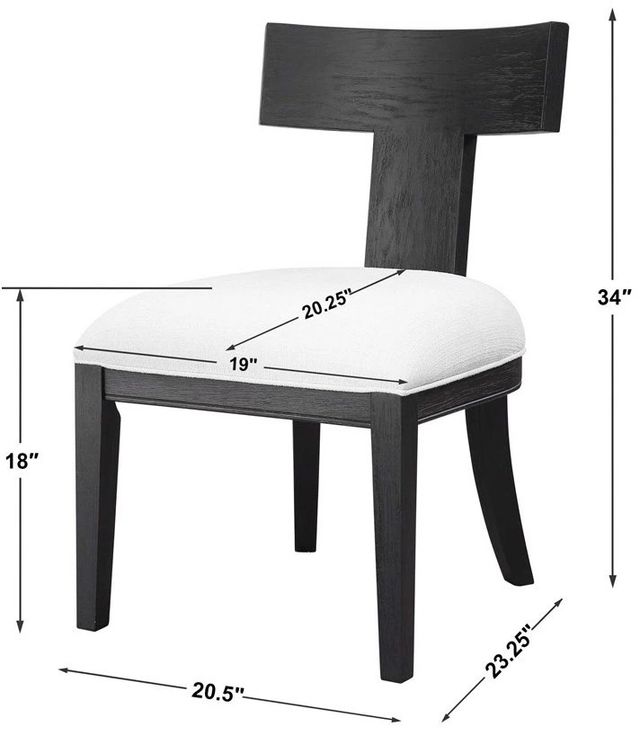 Uttermost® Idris Charcoal Black Side Chair-2