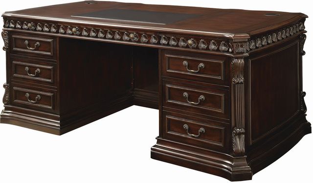 Coaster® Tucker Rich Brown Executive Desk-0