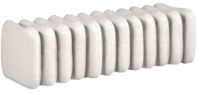Meridian Furniture Atticus Cream Leather Upholstered Bench-0