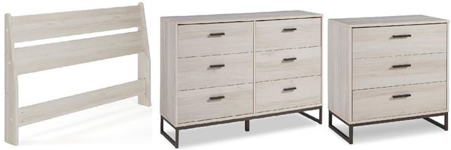 Signature Design by Ashley® Socalle 3-Piece Natural Full Panel Headboard Bed Set-0