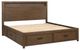 Benchcraft® Lelander Brown California King Bookcase Storage Bed-0