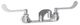 Elkay Chrome Foodservice 8" Centerset Wall Mount Faucet with Wristblade Handles Offset Inlets-0