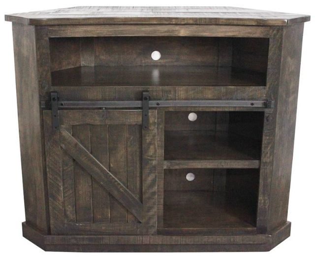 American Heartland Manufacturing Rustic Alcove Tall Corner TV Stand-1