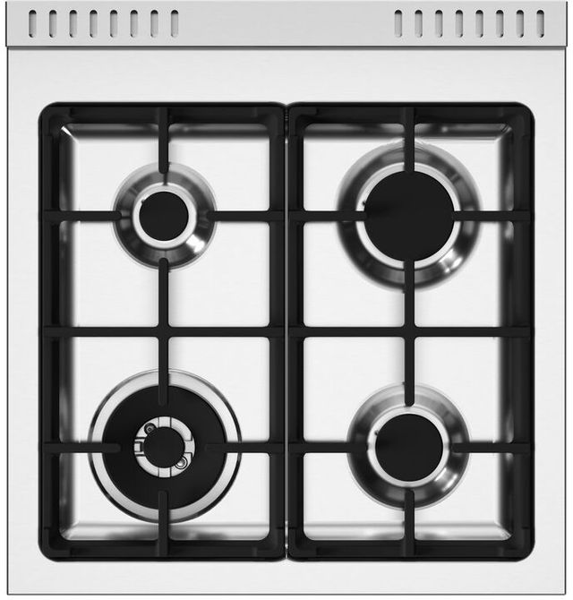 Bertazzoni Professional Series 24" Fingerprint Resistant Stainless Steel Pro Style Gas Range-2