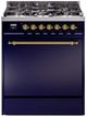 Ilve® Nostalgie II Series 30" Midnight Blue Pro Style Dual Fuel Range-0