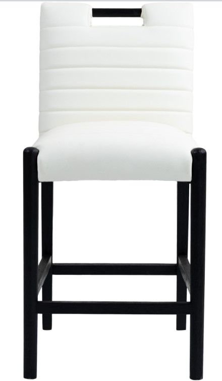 Meridian Furniture Aimee Black/Cream Leather Counter Stool-1