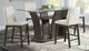 Elements International Dapper 5-Piece Cream/Walnut Rectangular Counter Dining Set-2