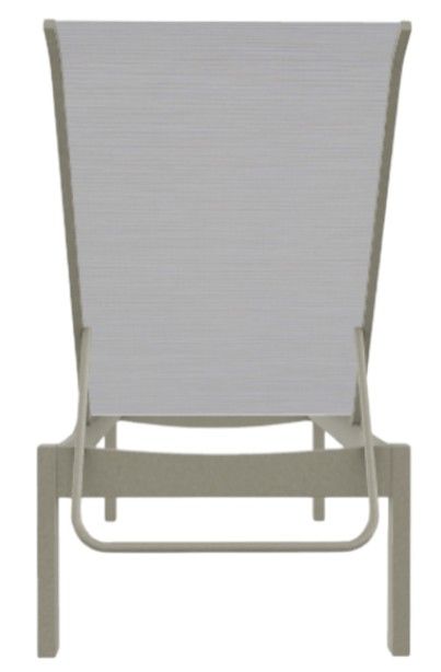Telescope Casual Leeward Abalone/Storm Fabric/Polymer Outdoor MGP Sling Lay-Flat Stacking Armless Chaise with Wheels-3