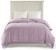 Olliix by Madison Park Lilac Twin Windom All Season Hypoallergenic Microfiber Down Alternative Blanket with 3M Scotchgard-1