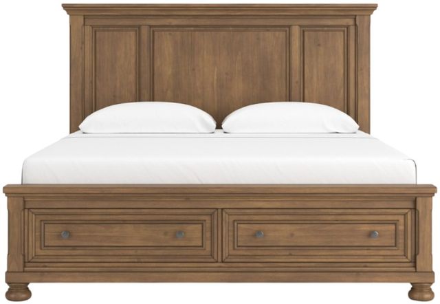 Signature Design by Ashley® Vandenmore Medium Brown King Storage Panel Bed-2