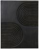 Moe's Home Collection Passages Washed Black Carved Wood Wall Art-1