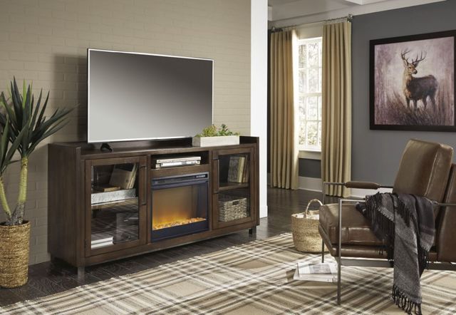 Signature Design by Ashley® Starmore Brown 70" TV Stand with Electric Fireplace Insert-5