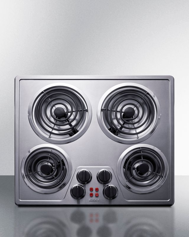 Summit® 24" Stainless Steel Electric Cooktop-1
