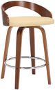 Armen Living Sonia 4-Piece Cream/Walnut Counter Stool Set-0