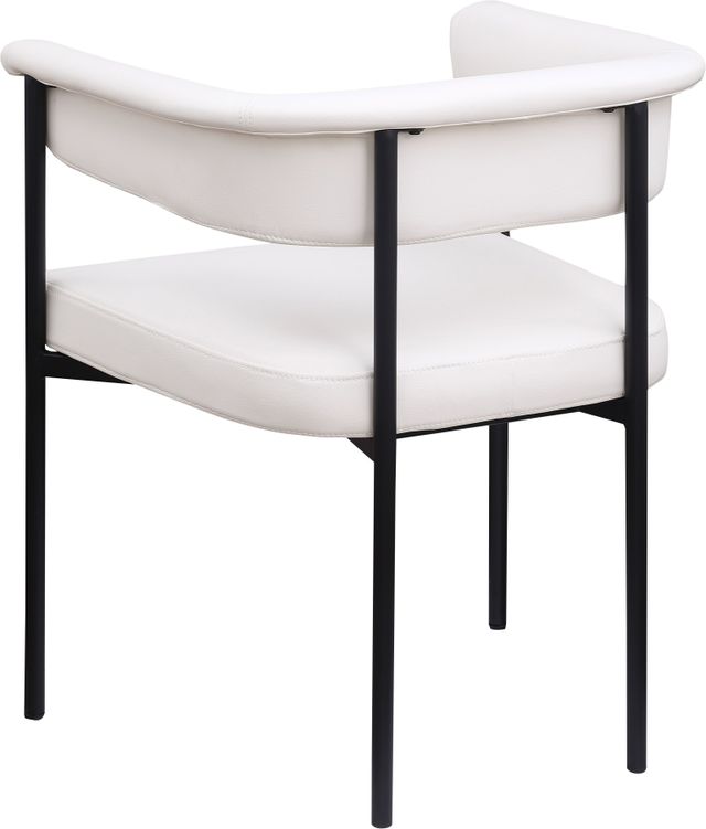 Meridian Furniture Malin Cream Vegan Leather Dining Arm Chair-3