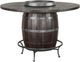 Sunny Designs™ Tobacco Leaf Round Pub Table with Wine Barrel Base-0