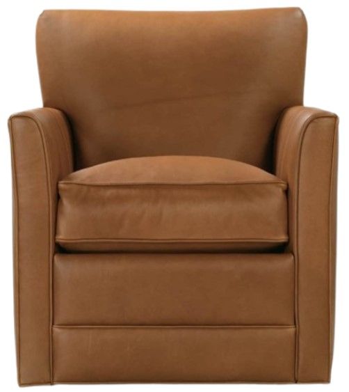 Rowe® Customizable Times Square Leather Manual Swivel Recliner-2