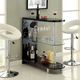 Furniture of America® Numbi Black/Chrome Mini Server-0