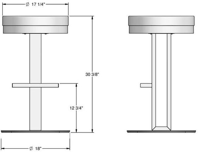 Amisco Customizable Glint Swivel Bar Stool-2