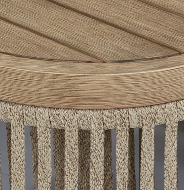 Signature Design by Ashley® Vision Lane Beige Wooden Outdoor Cocktail Table-3
