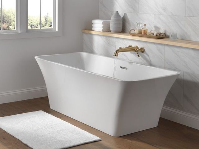 Delta Cassidy® Traditional Champagne Bronze 2-Handle Wall Mount Tub Filler Trim-2