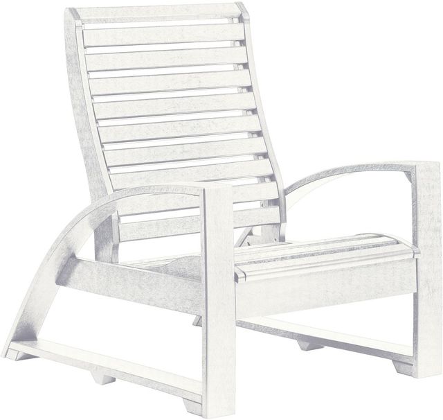 C R Plastics St. Tropez White Lounge Chair-0