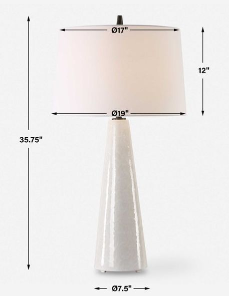 Uttermost® Loire Ivory Glaze Table Lamp-2