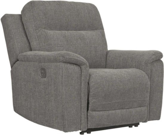 Signature Design by Ashley® Mouttrie 3-Piece Smoke Living Room Set with Reclining Sofa-3