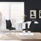 Armen Living Bravo 2-Piece Black/Brushed Stainless Steel Dining Side Chair Set-1