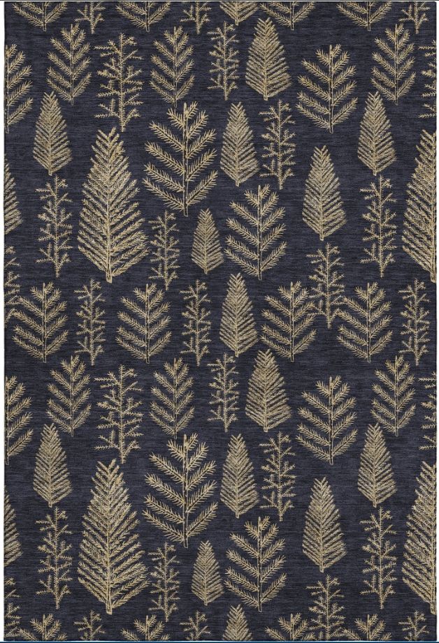 Dalyn™ Rug Company Merry & Bright MY21 Black/Gold 5'x8' Area Rug-0