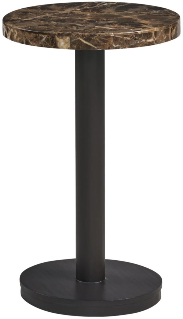 Lexington Home Zanzibar Kampla Dark Emperador Accent Table with Dark Umber Base-0