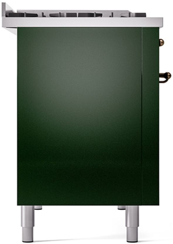 Ilve® Nostalgie II Series 48" Emerald Green Pro Style Dual Fuel Range-3