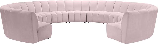 Meridian Furniture Infinity 11-Piece Pink Velvet Modular Sectional-0
