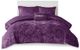 Olliix by Intelligent Design Felicia Purple King/California King Velvet Comforter Set-0