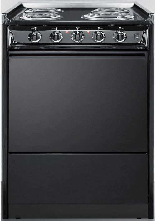 Summit® 24" Black Slide-In Electric Range-0
