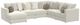 Jackson Furniture Ritzy 6-Piece Bone Left-Arm Facing Sectional and Chaise-0