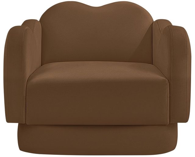 Meridian Furniture Bloom Saddle Velvet Upholstered Accent Chair-1