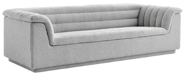 Meridian Furniture Cascade Gray Boucle Fabric Sofa-0