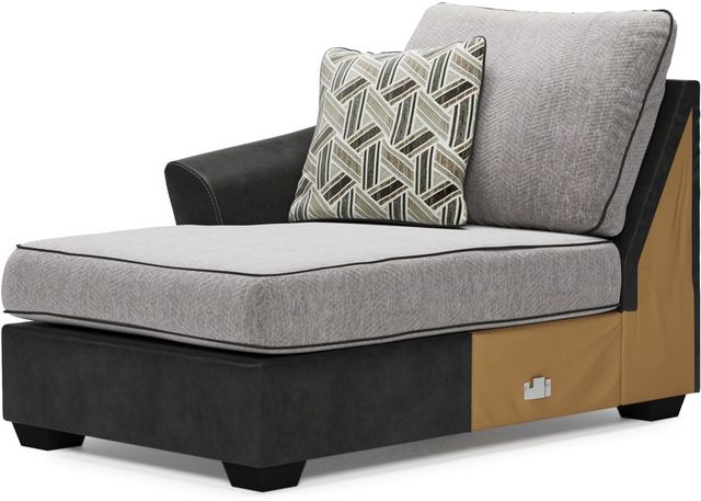Signature Design by Ashley® Bilgray 3-Piece Pewter Left-Arm Facing Sofa Sectional and Chaise-4