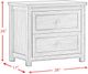 Elements International Trey Grey Wire Brushed Nightstand-2