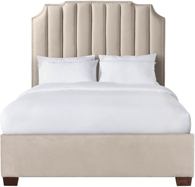 Elements International Harper Sand Queen Upholstered Bed-2