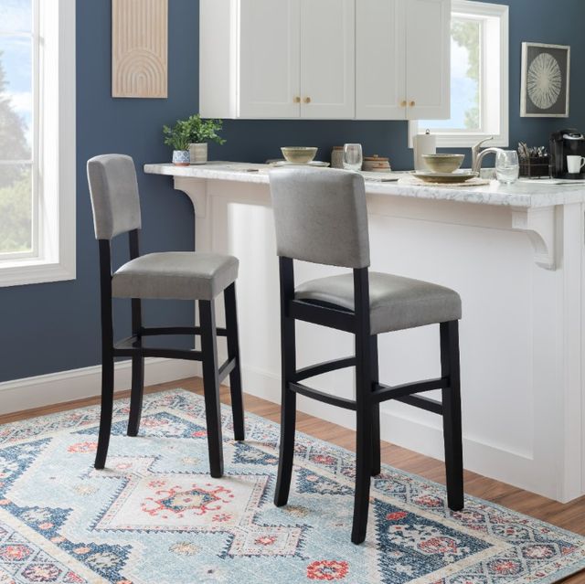 Linon Monaco Black/Dove Bar Stool-1